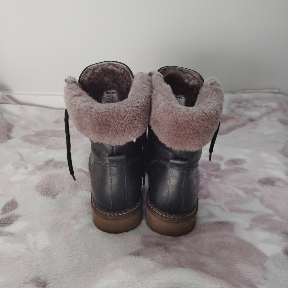 Kampgen Fur-Lined Black Lace-Up Boots - Picture 3 of 6